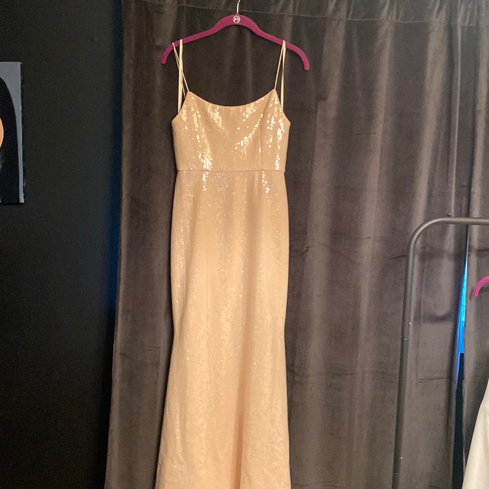 Alex Perry Sequin Mermaid Gown Light Pink Size 10